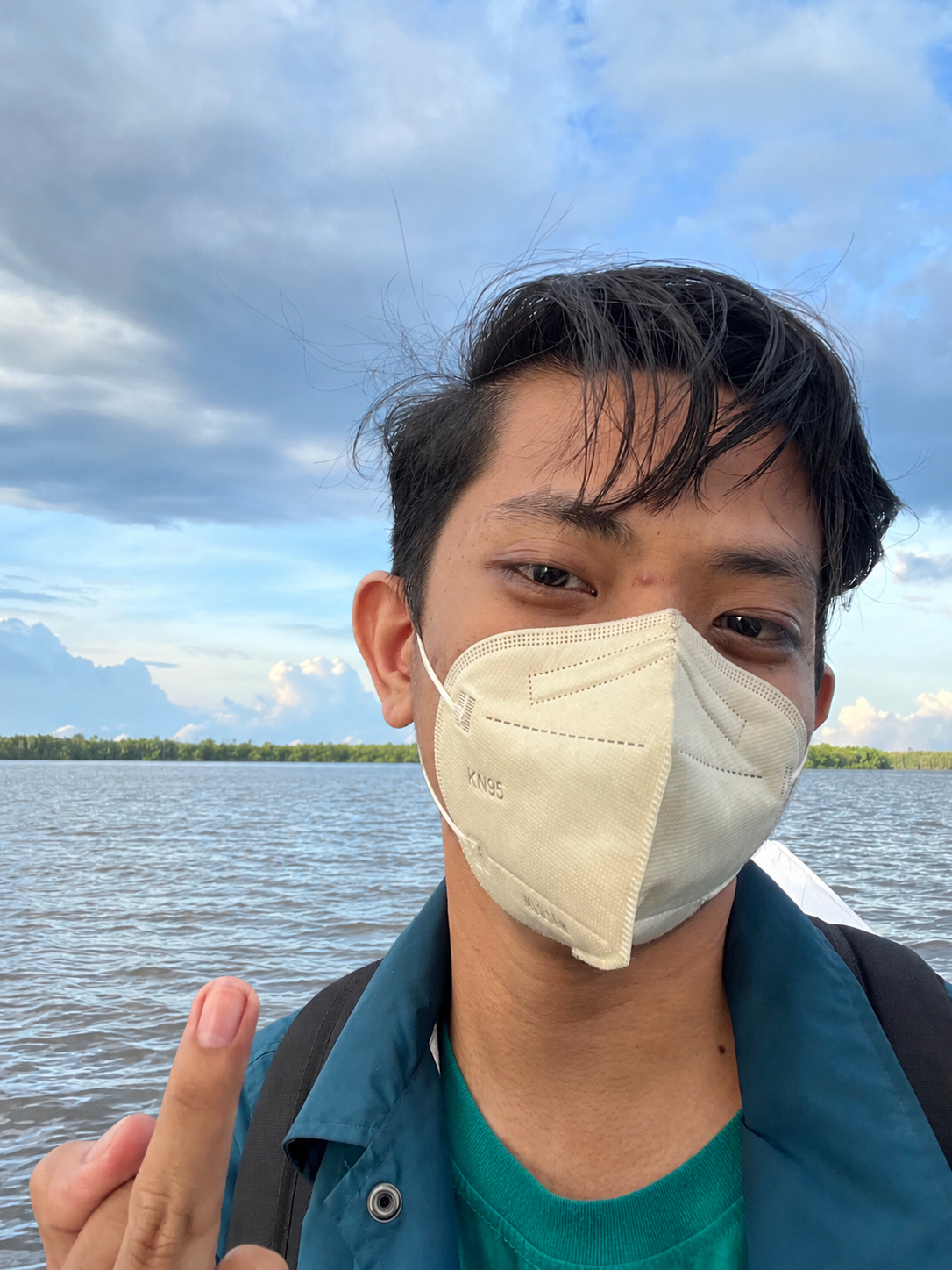 Portrait of me outdoors by the water